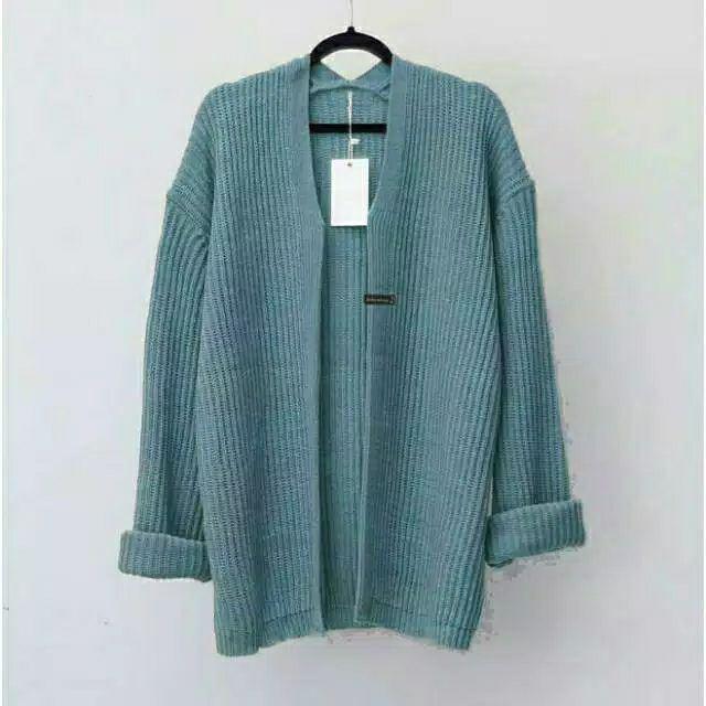 [BISA COD] CARDIGAN RAJUT BERSKA PREMIUM.-Denim