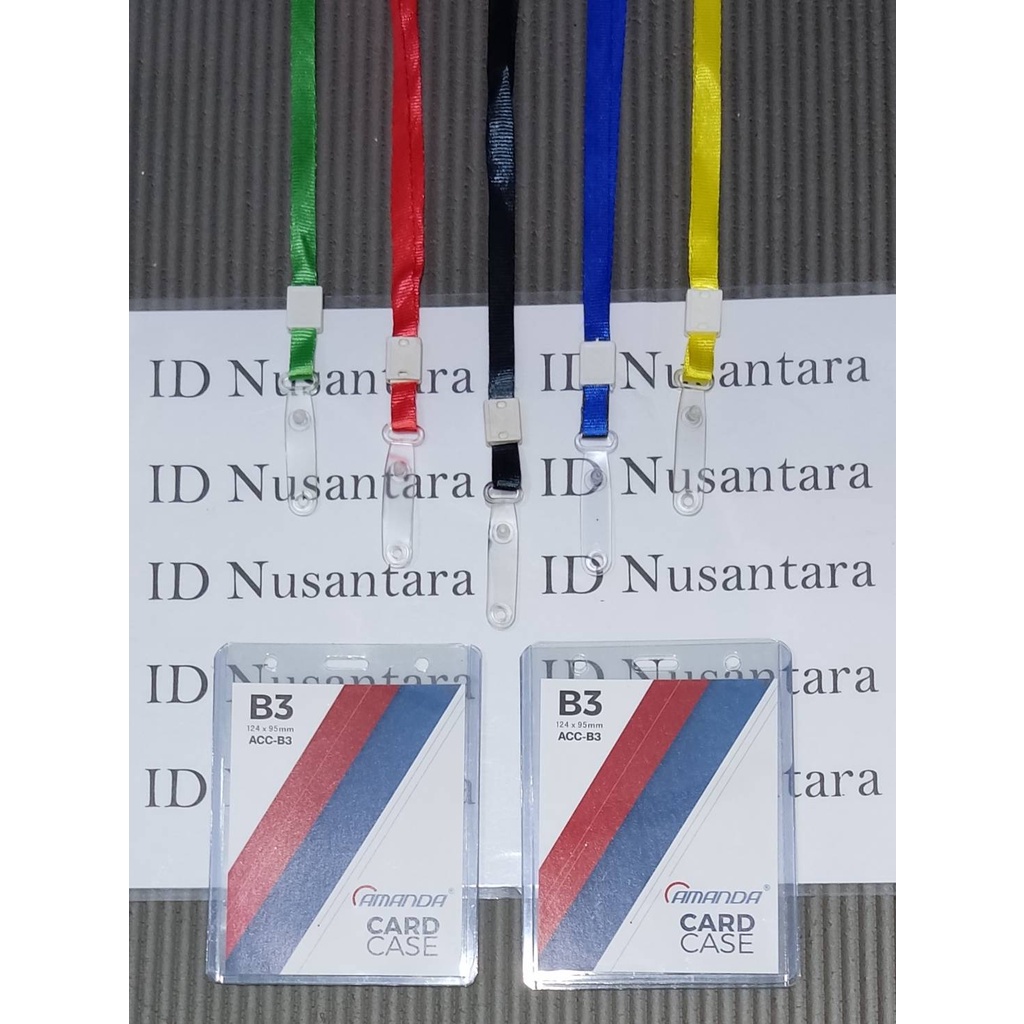 

Paket Tali 1 CM Kait Karet + ID Card Case B3