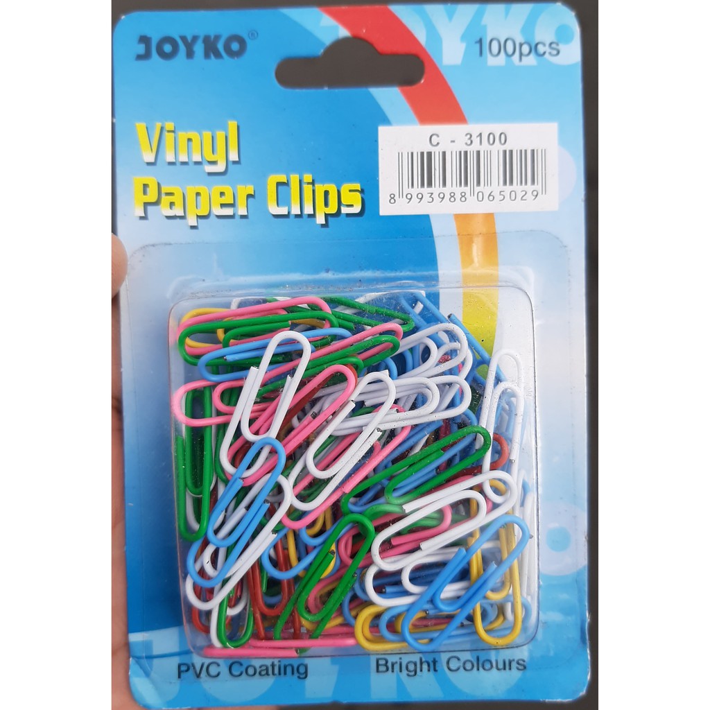 

paper clip vinyl Joyko c-3100 warna warni 100pcs-GROSIR