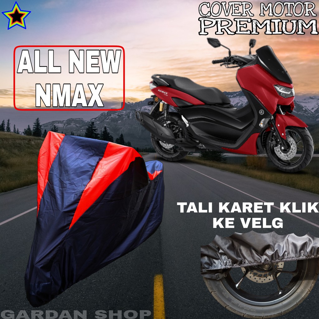 Sarung Motor ALL NEW NMAX Hitam MERAH Body Cover Penutup Pelindung Motor Nmax PREMIUM