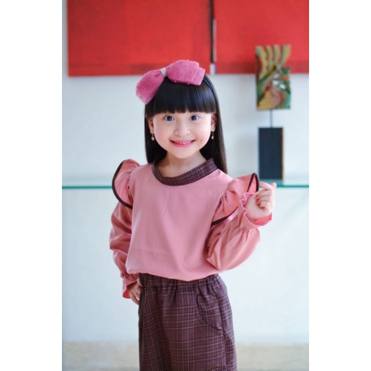 Afsheenastore Set Casual Rample Hazwa Setelan Anak Perempuan 4-10T