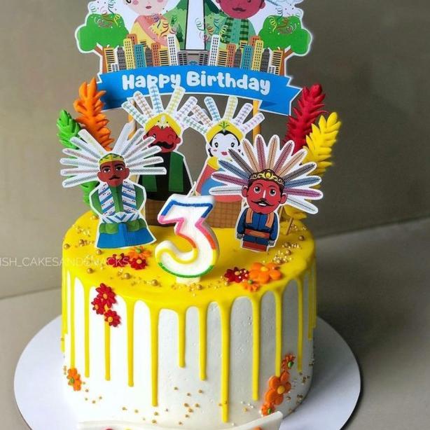 ❊ Ondel Ondel ku Topper Cake Birthday / Hiasan Kue Ulang Tahun ➮