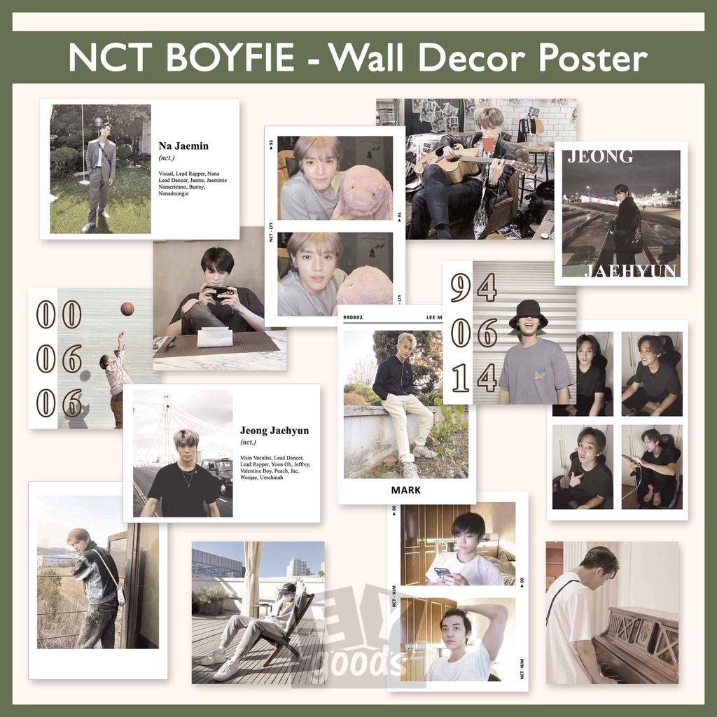 Wall Decor NCT BOYFIE DREAM 127 WAYV Boyfriend Material walldecor Art print postcard poster card dinding kpop nct 127 photocard wall poster desk wall deco tumblr sticker stiker aesthetic merchandise polaroid bf material moodboard mood board hiasan kamar