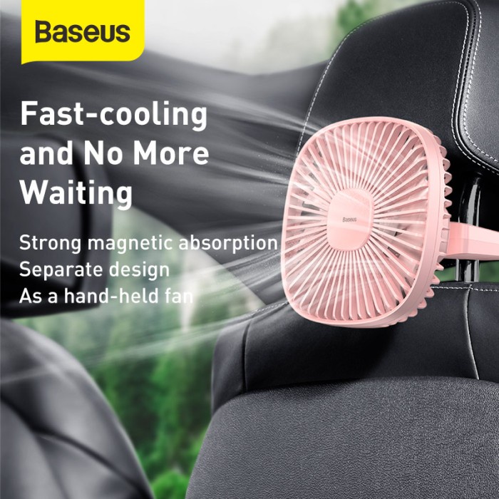 BASEUS Kipas Mobil Natural Wind Magnetic Rear Seat Fan - CXZR