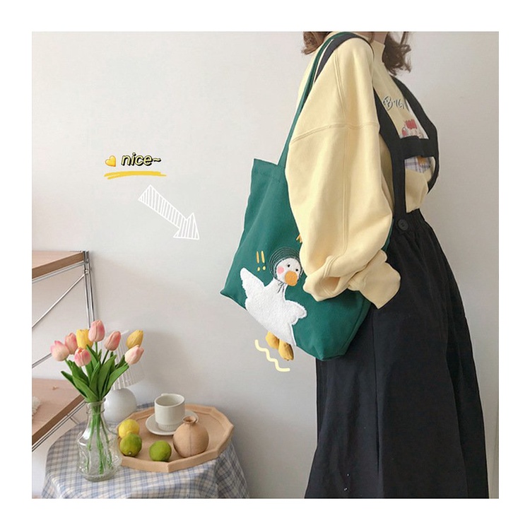 TAS TOTE BAG OIKO DUCK / TAS REMAJA  WANITA / TAS JINJING