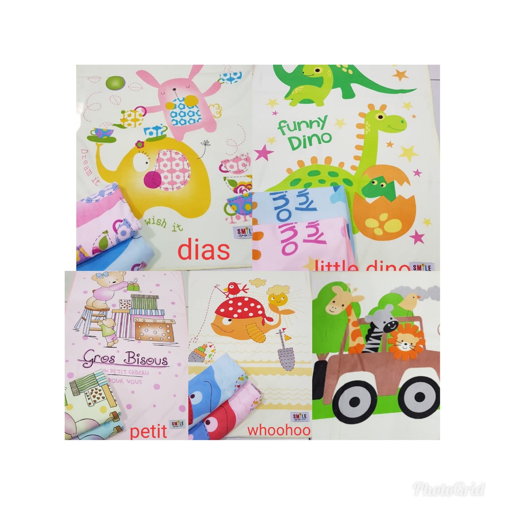 Handuk baby Smile Sedang Microfiber Gambar Menarik 50cm x 100cm