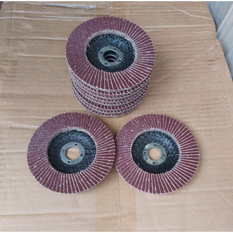 Mata Gerinda Amplas 4" / Amplas Susun Gerinda 4 Inch / Flap Disc 4 Inch