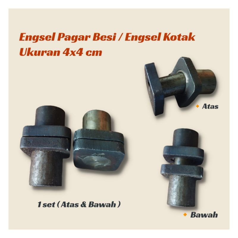 Jual Engsel Pagar Besi Kotak Atas 40x40 Engsel Tanam Holo 4x4 | Shopee