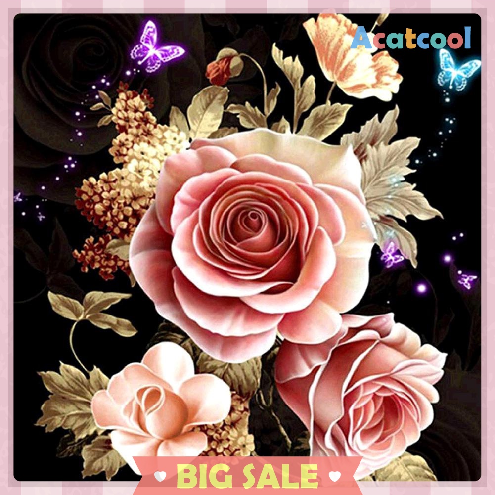 5D DIY Full Drill Diamond Painting Warm Flowers Cross Stitch Embroidery Kit