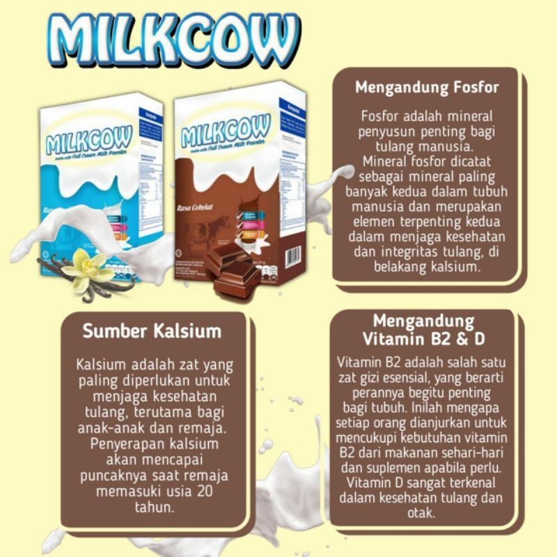 SUSU MILKCOW PENAMBAH NAFSU MAKAN .PENAMBAH BERAT BADAN  FULLCREEAM  100% COCOK UNTUK ANAK DAN DEWASA