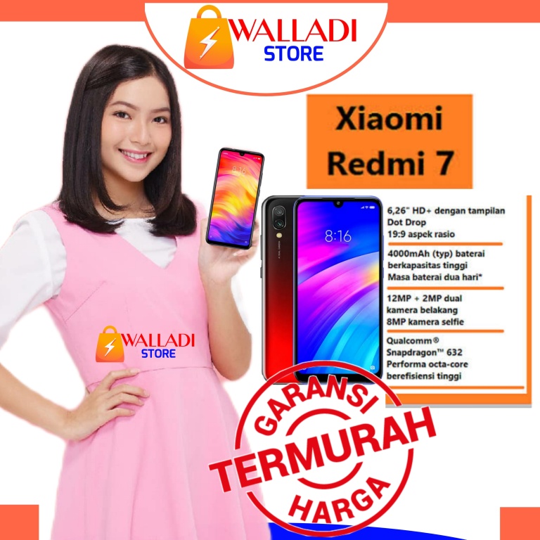 [GRATIS ONGKIR] Xiaomi Redmi 7 3/32 2/16 Fullset Second Original Seken Murah Bekas Like New