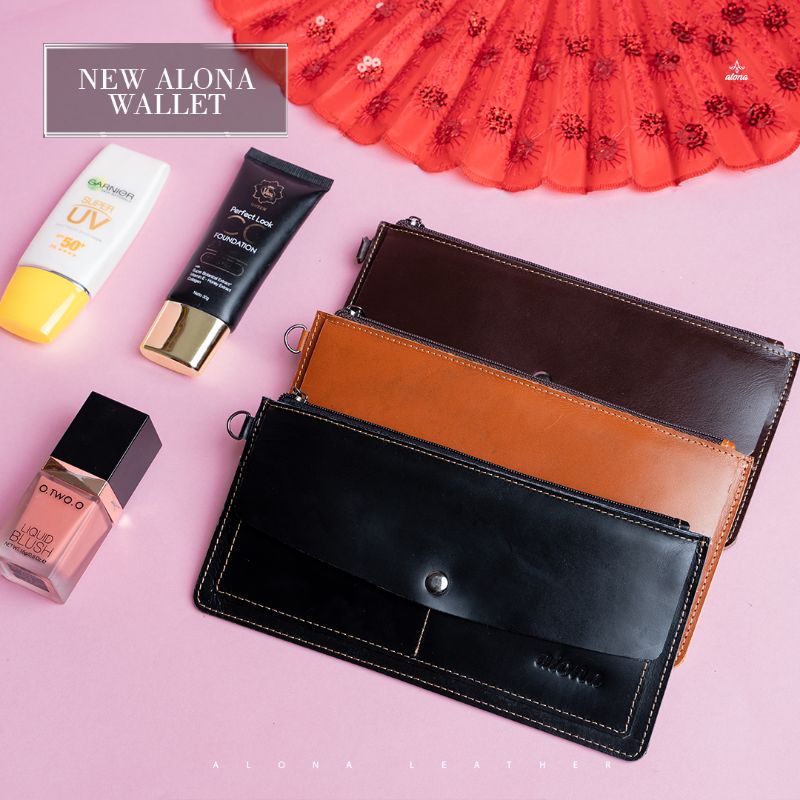 dompet panjang wanita pesta kondangan leather wallet kulit asli ALONA SHANIA WALLET