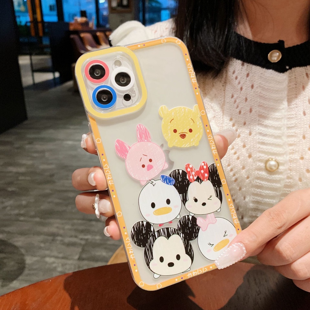 Softcase lens cover cartoons iPhone X XS XR XSMAX 11 12 13 Mini Pro Promax