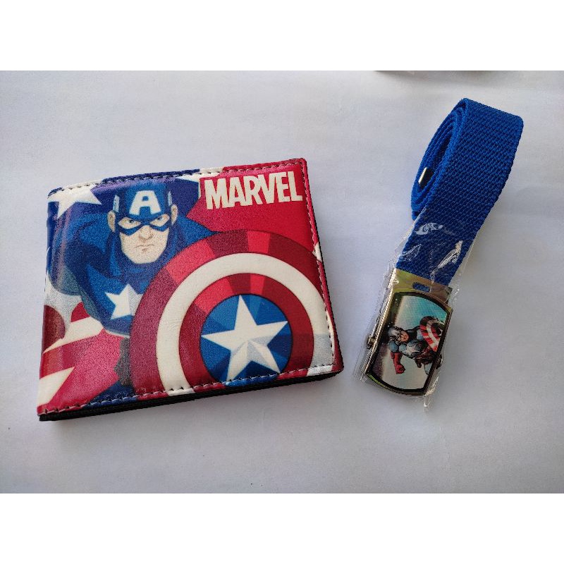 Beli 1 Gratis 1 Dompet Anak Karakter Captain Amerika Dan Gesper Anak Kapten America