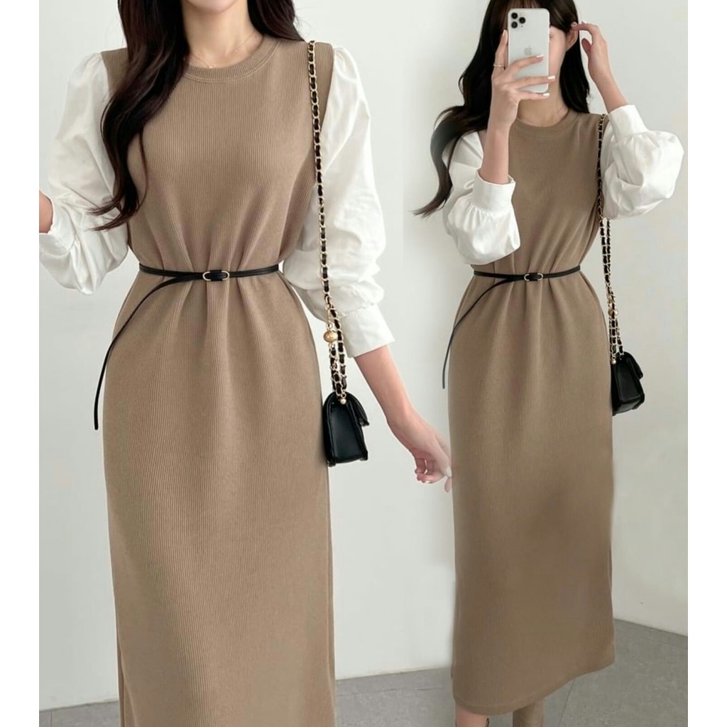 Han Dress Rajut Perempuan Mmunvii - LongDress Casual Wanita Terbaru