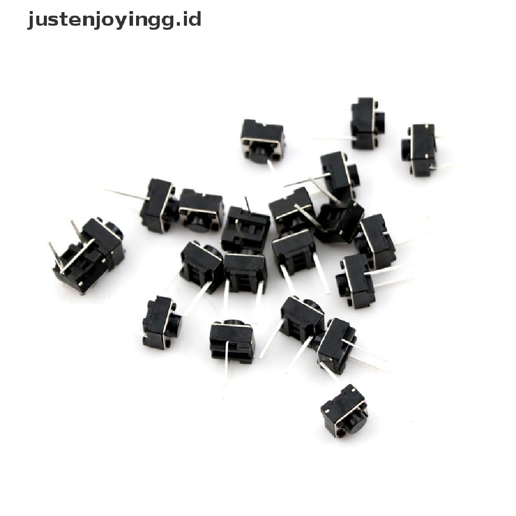 20pcs Tombol Tekan Momentary Tactile Tactile 2 Pin Switch DIP 6x6 x 5mm