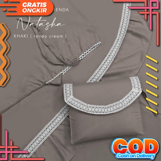 Mukena Dewasa Terbaru 2021 Bordir Katun Rayon Premium Putih Jumbo Terusan Siti Khadijah Mukenah Tull