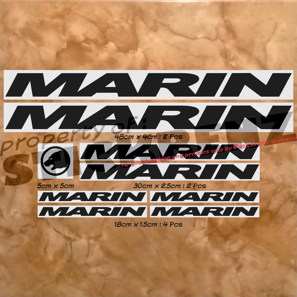 Cutting Sticker Stiker Frame Sepeda Roadbike Marin 02 Custom