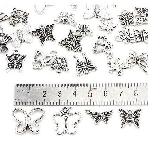 Antique Butterfly Pendant - Liontin Antik Bentuk Kupu-kupu (20pcs)