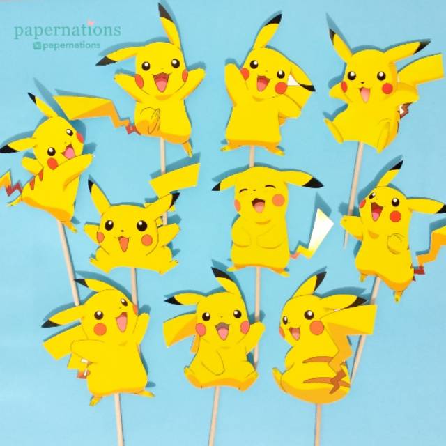 Cupcake Topper Pikachu / Topper Pikachu / Cake Topper Pikachu