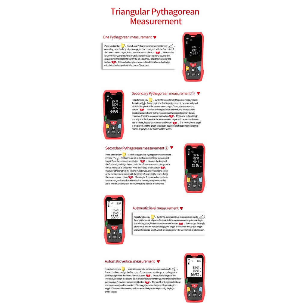 UNI-T LM40 - Laser Distance Meter 40M - Pengukur Laser Jarak Jauh 40M