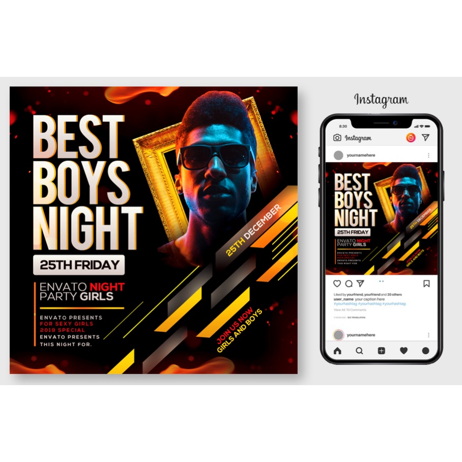 100 Night Club Party Flyers Bundle