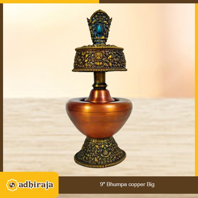 Bhumpa Vase/Vas Ritual Big 9" Buddha Tibetan