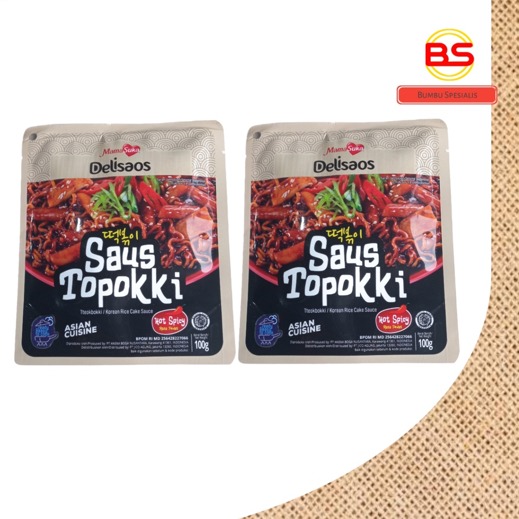 Saus Topokki Delisaos Saos Topokki / Tteokbokki / Tteokpokki Spicy 100 gr / Khas Korea Asli
