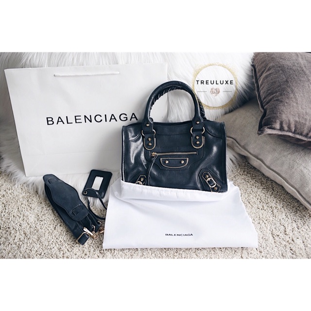 Balenciaga Metallic Edge Small City