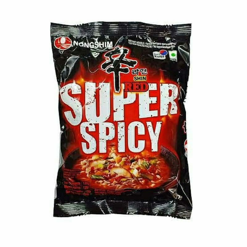 

NONGSHIM Shin Ramyun Red Super Spicy - Mi Instant Rasa Pedas 120gr