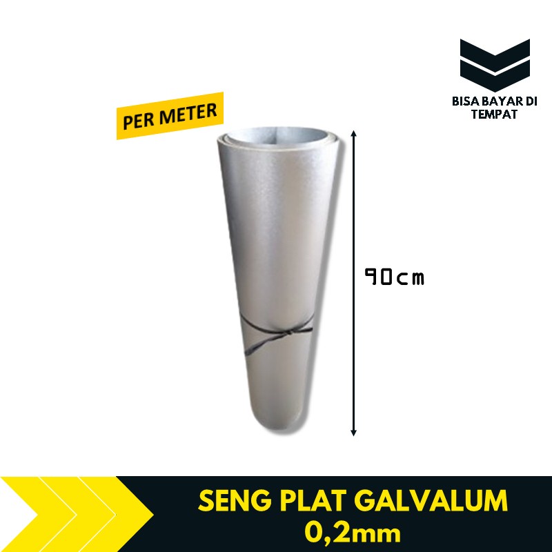 Seng Plat Galvalum Meteran Anti Karat 0,2mm 90cm TBA1242