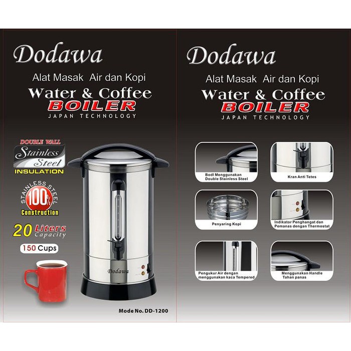 Dodawa Water & coffee boiler 6,8 Liter DD-1168 Teko pemanas air dan