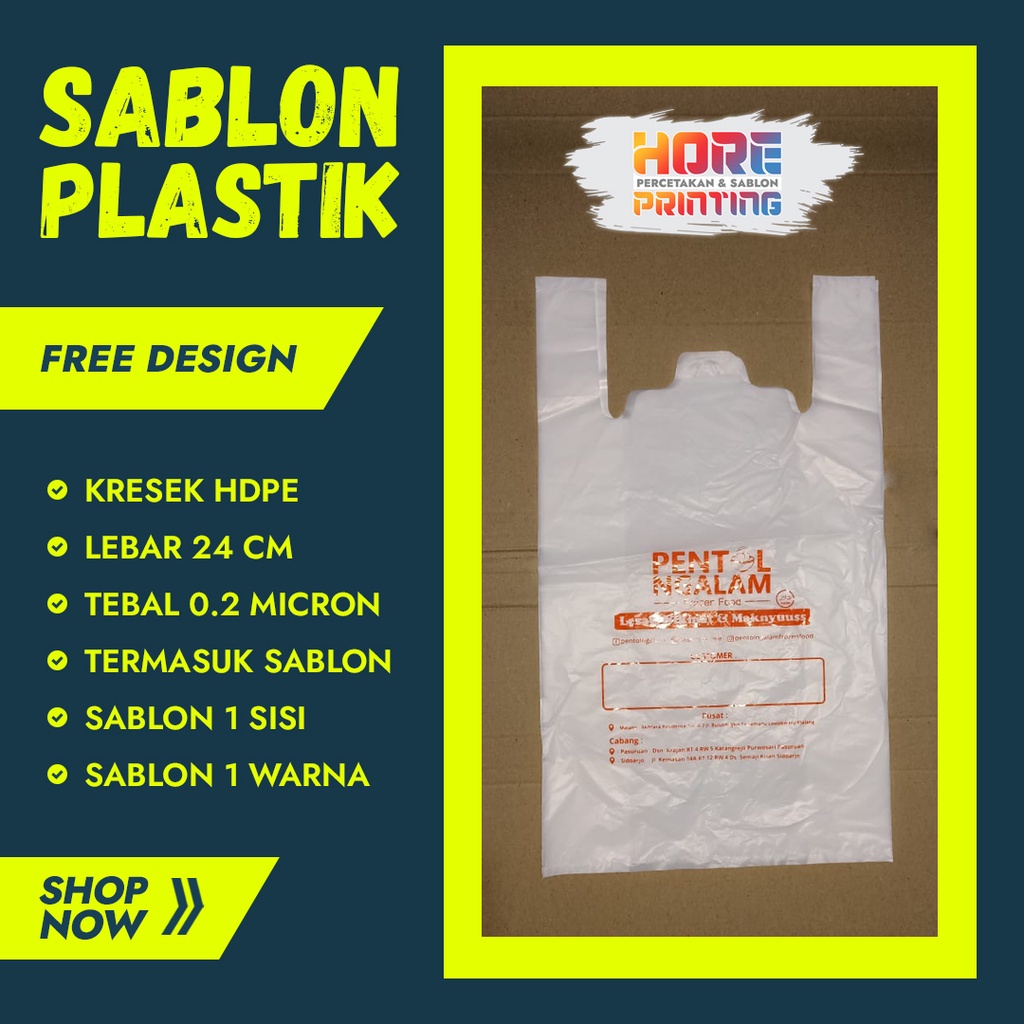 SABLON KRESEK HDPE (LEBAR 24 CM) MURAH MERIAH