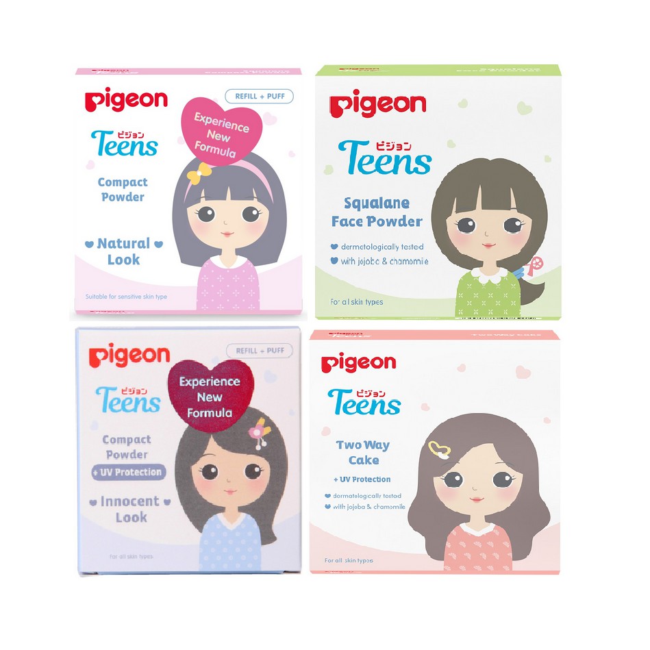 ⭐ BAGUS ⭐ PIGEON TEENS SQUALANE COMPACT POWDER UV PROTECTION | Hypoallergenic