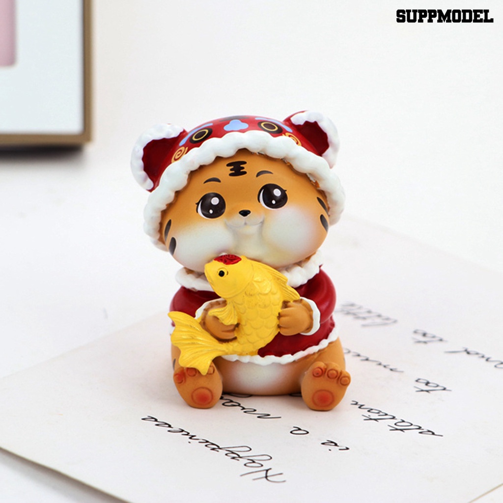 Mainan Figurin Macan Kartun Bahan Resin 2022 Untuk Dekorasi Meja