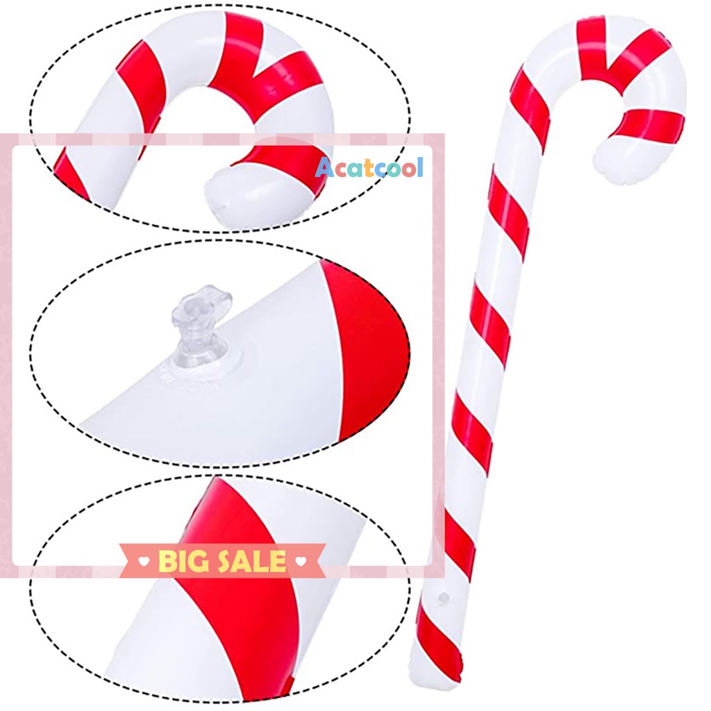 Inflatable Candy Canes PVC Candy Canes Balloons Costume Party Fancy Prop