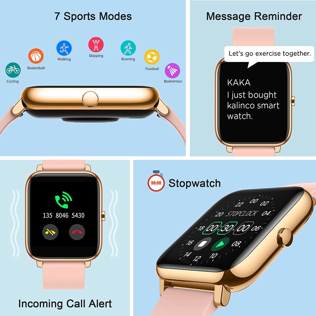 Smartwatch wanita pria Fitness Tracker Sehat Heart Rate Pemantauan Jam tangan led pria Gelang Olahraga Smartwatch