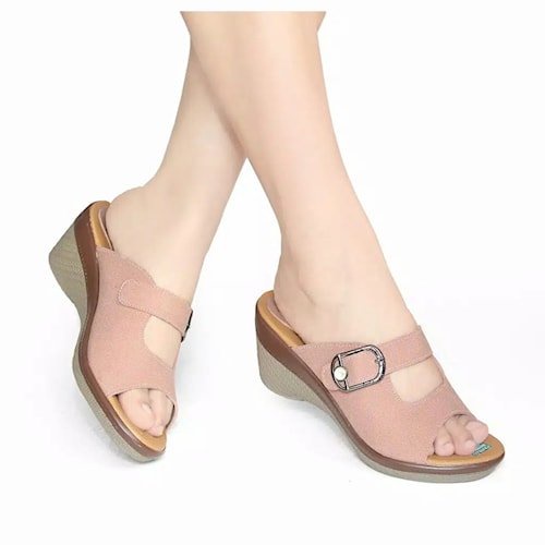 Sandal Wanita Wedges Kekinian Terbaru Premium Murah Trendy Style Sendal Karet Korea Hak Tahu Kickers Branded ORI MERK Import Jelly Spon Buat Kondangan Tinggi 5cm Tali 3 CM Awet BIG SIZE Impor Dan Cantik Teplek Kaca Warna Silang Manik Simple Pesta 02