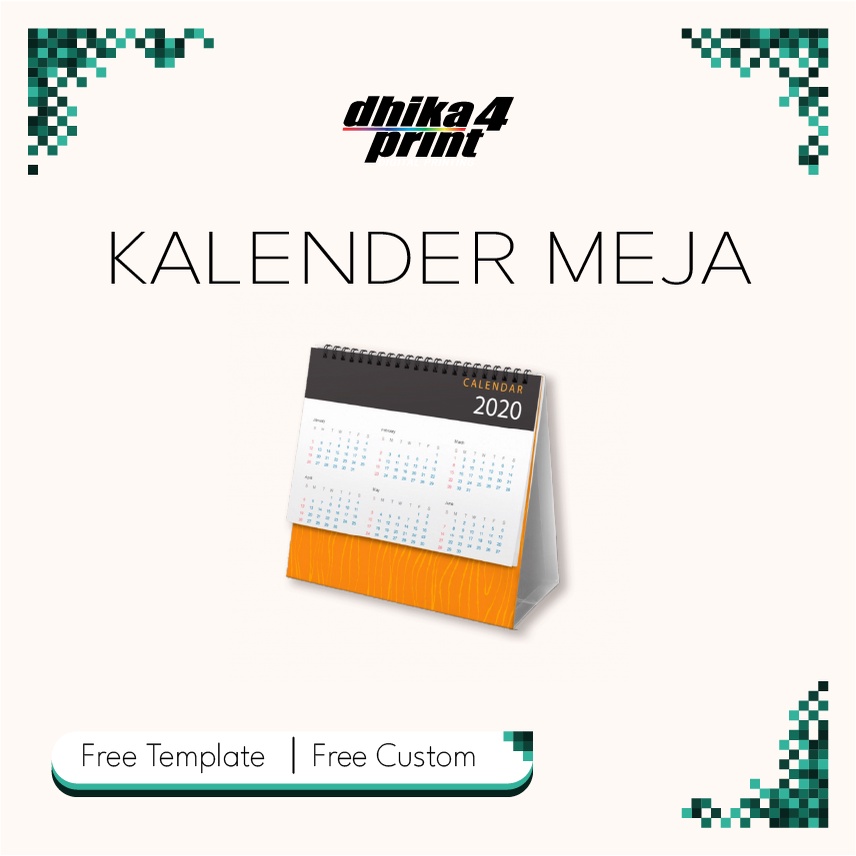 Kalender Meja 2022 Desain Custom
