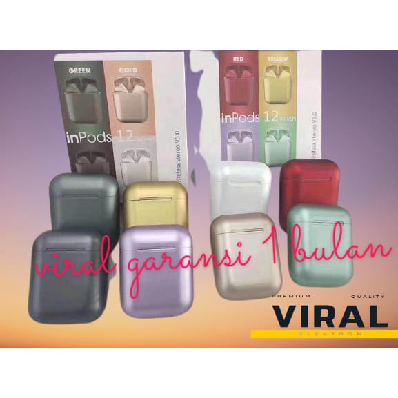 Inpods 12 Eleven Pro Metal Bluetooth / Wireless Earbuds Inpods 12 Macaron Eleven Pro