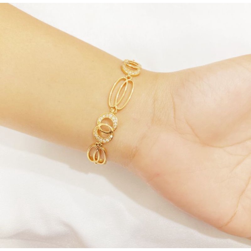 gelang dewasa kekinian lapis emas
