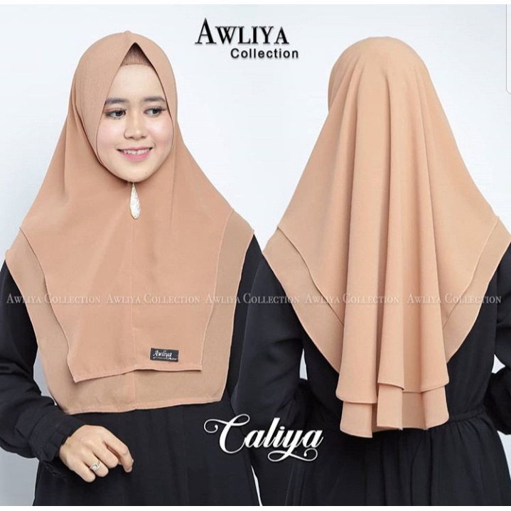 TERMURAH!! KHIMAR AWLIYA COLLECTION / KHIMAR CALIYA 2LAYER/ KHIMAR JILBAB CERUTY 2LAYER KOTAK