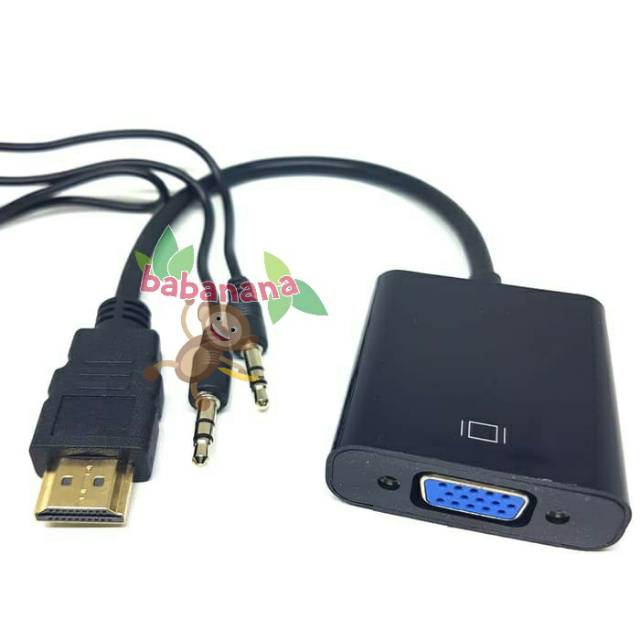 Kabel Konverter hdmi to vga Converter with audio jack 3.5