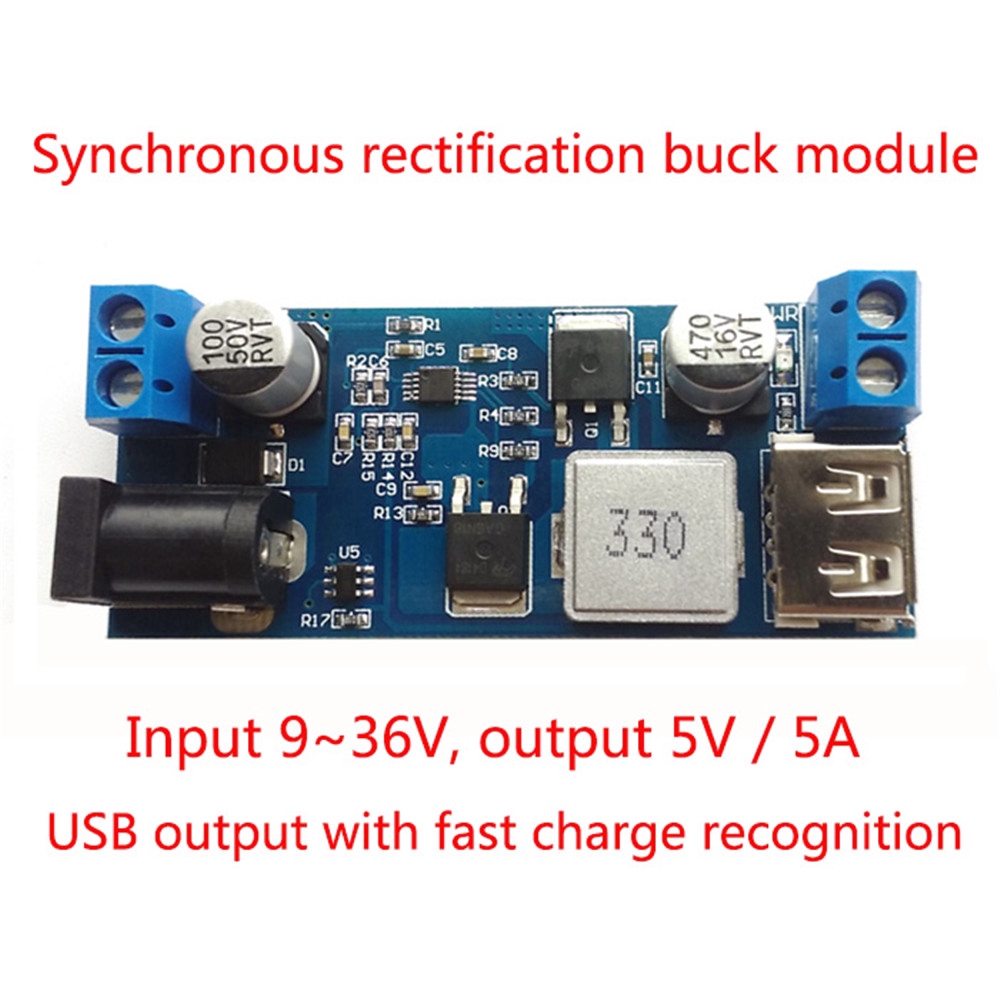 LM2596S  Step Down DC-DC 24V/12V-5V  Modul Konverter Suplai Daya Step Down DC-DC 24v/12v Ke 5v 5a