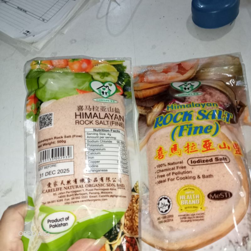 

garam Himalaya 1 bungkus setengah kg garam kwalitas