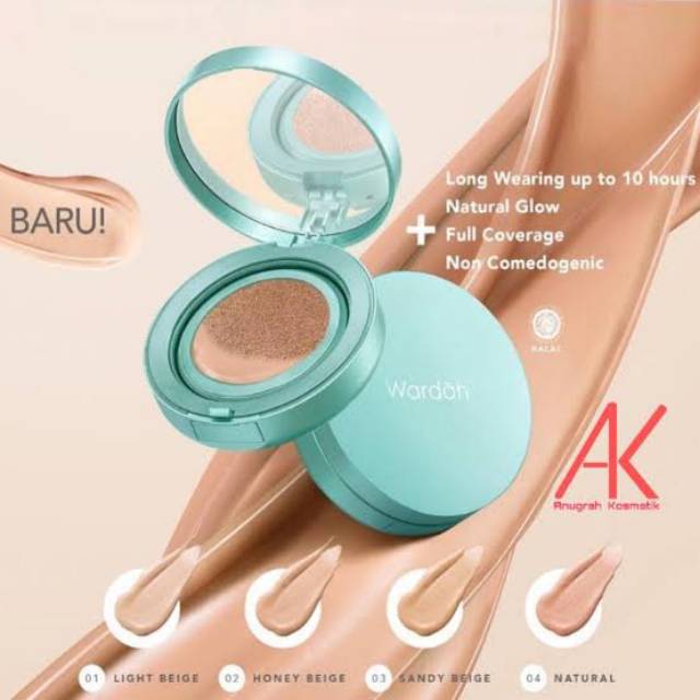 RB Wardah Exclusive Flawless Cover Cushion/ Bedak Wardah Glowing/ Bedak Wardah Tahan lama/ Bedak