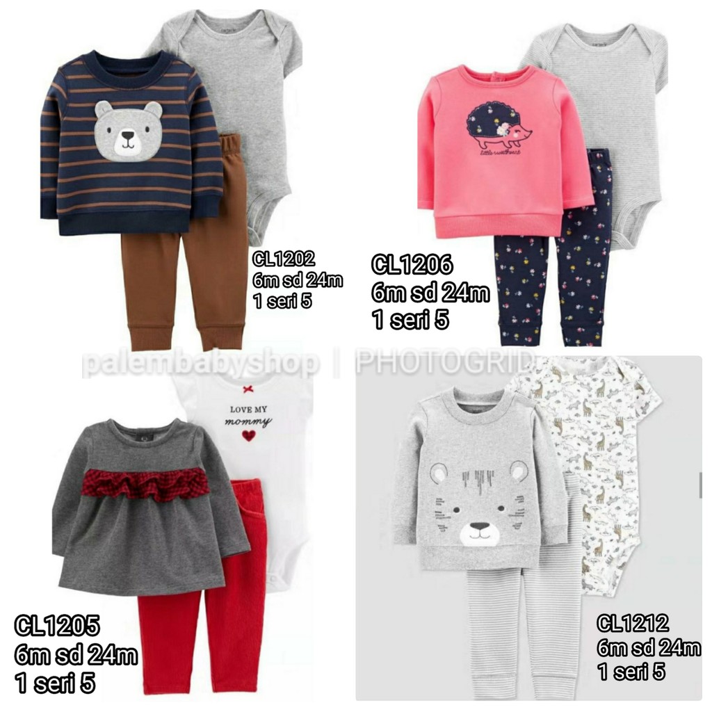 Catell Love Setelan sweter 3in1 Baby Boy&amp;Girl