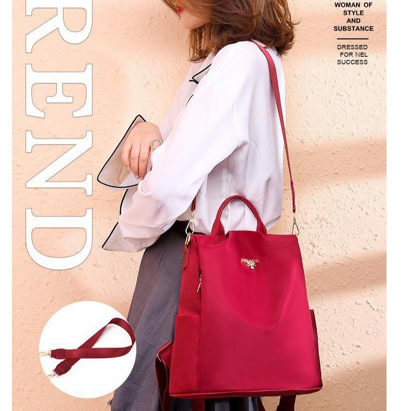 TAS RANSEL BACKPACK ANTI AIR KULIAH FASHION WANITA KOREA PUNGGUNG NEVADA MURAH IMPORT SEKOLAH BATAM 