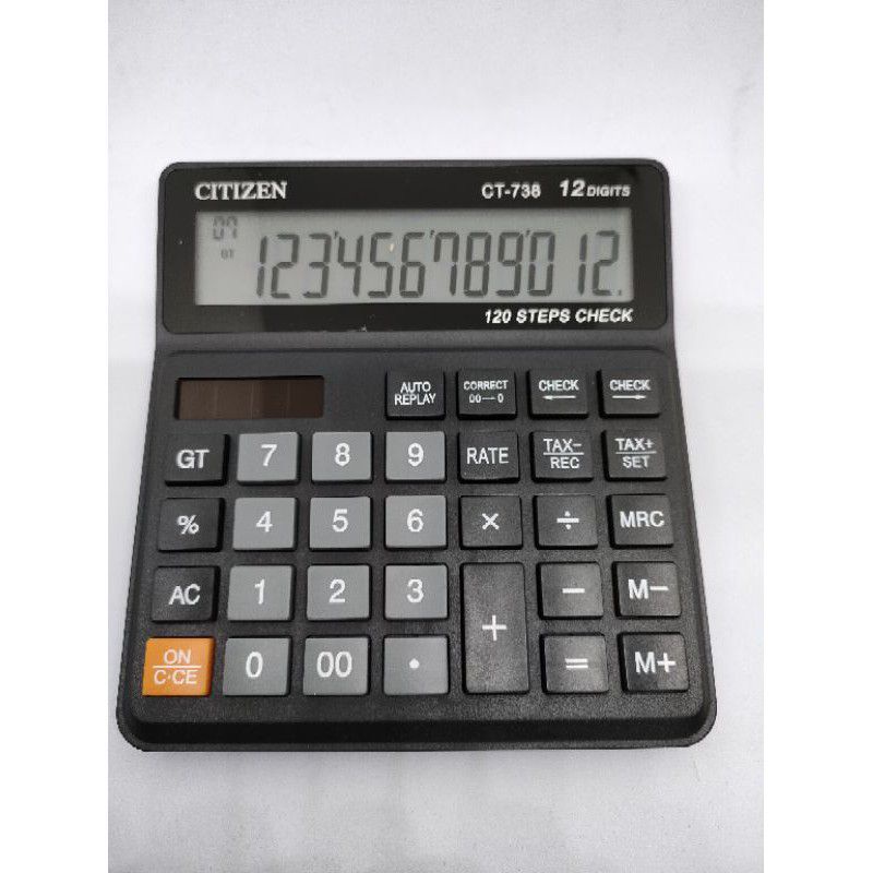 

0KALKULATOR CITIZEN CT 738 - 12 DIGIT - CHECK AND CORRECT - TAX FUNCTION - BIG DISPLAY