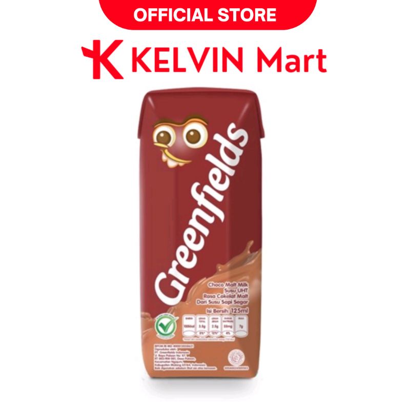 

Susu Cokelat Greenfields UHT Milk Choco Malt pck 125 mL | KELVIN Mart